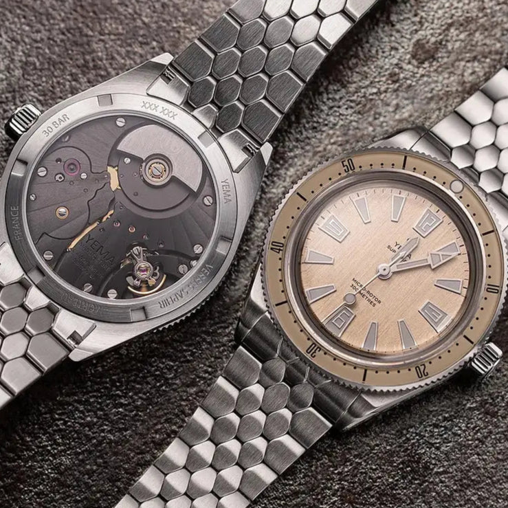 Yema Skin Diver CMM.20 Beige 12.25.20.33.SN.M3 fondello e quadrante