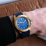 Yema Superman Bronze Blu CMM.10 Limited Edition indossato