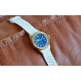 Yema Superman Bronze Blu CMM.10 Limited Edition cinturino gomma bianca