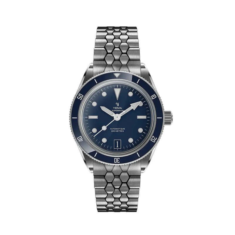 Orologio Yema Superman Dato CMM.10 Blu 39.5 mm