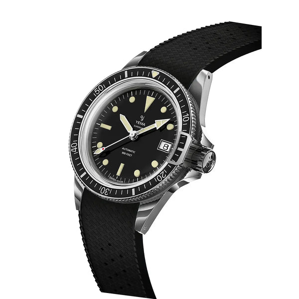 Yema Superman Heritage Nero 39 mm Cinturino Gomma