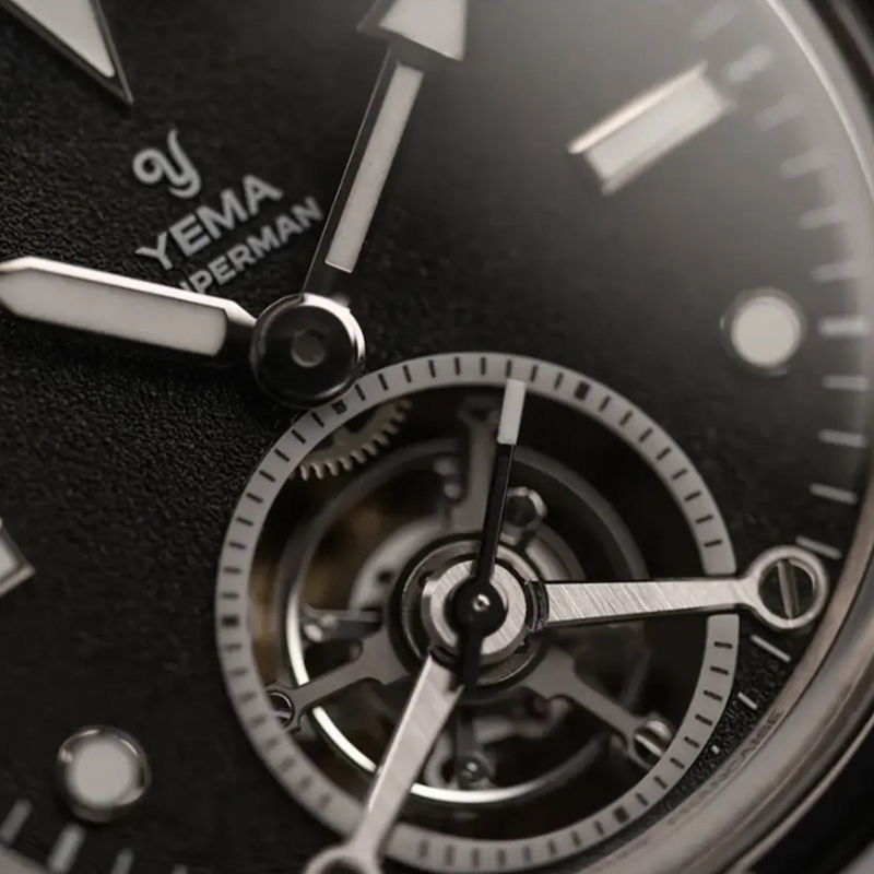 Orologio Yema Superman Tourbillon CMM.31 Limited Edition dettaglio tourbillon