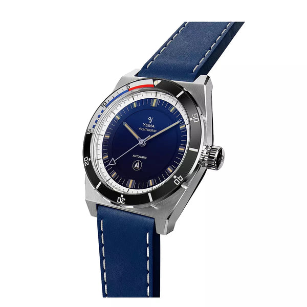 Yema Urban Yachtingraf Blu YYAC23-AG65S cinturino in pelle