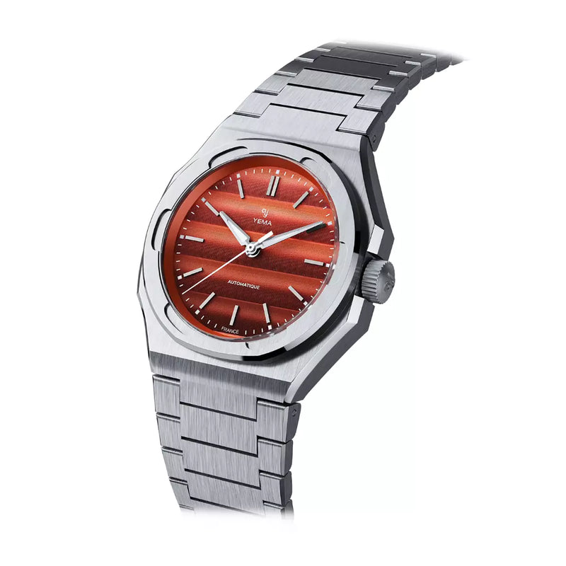 Orologio Yema Wristmaster Traveller Rosso YWTR24-RMS