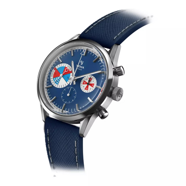 Orologio Yema Yachtingraf Croisière Meca-Quartz Blu