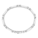 Zancan Bracciale Cosmopolitan vista posteriore in argento 925, dettaglio maglie e chiusura a scatto ESB281