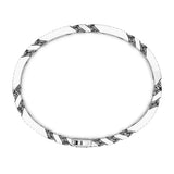 Zancan Bracciale Cosmopolitan Luxury Grumette argento 925 vista dall'alto, dettaglio chiusura e maglie ESB256