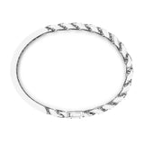 Zancan Bracciale Cosmopolitan Luxury vista posteriore schiava liscia in argento 925 con chiusura a scatto ESB257