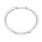 Zancan Bracciale Cosmopolitan Luxury vista posteriore retro liscio in argento 925 con dettaglio chiusura ESB258