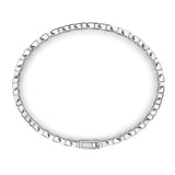 Zancan Bracciale Cosmopolitan Luxury vista posteriore in argento 925 lucido, dettaglio maglie e chiusura ESB217