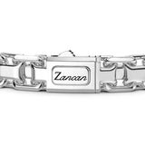 Zancan Bracciale Cosmopolitan Luxury dettaglio chiusura con logo Zancan inciso su argento 925 lucido ESB225