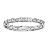 Zancan Bracciale Cosmopolitan Luxury Solo maglia in argento 925 con chiusura logo, design a catena lucida ESB225