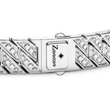 Zancan Bracciale Cosmopolitan Luxury dettaglio chiusura con logo Zancan e stella incisa su argento 925 ESB261