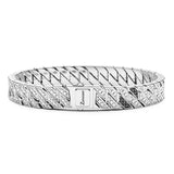 Zancan Bracciale Cosmopolitan Luxury Solo maglia in argento 925 con lavorazione geometrica diagonale ESB261