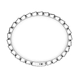 Zancan Bracciale Cosmopolitan Luxury Solo maglia vista dall'alto, struttura maglie in argento 925 con chiusura ESB264