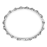 Zancan Bracciale Cosmopolitan Luxury vista dall'alto, maglia intrecciata in argento 925 con chiusura a scatto ESB221