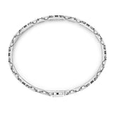 Zancan Bracciale Cosmopolitan Luxury Solo maglia argento vista posteriore dettaglio maglie e chiusura a scatto ESB224