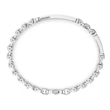 Zancan Bracciale Cosmopolitan Luxury Solo maglia in argento 925 con maglie a catena e piastrina logo ESB227