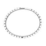Zancan Bracciale Cosmopolitan Luxury Targa vista interna con logo inciso e maglie in argento 925 ESB259