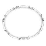 Zancan Bracciale Cosmopolitan Luxury Targa vista posteriore, maglie in argento 925 con chiusura a scatto ESB226