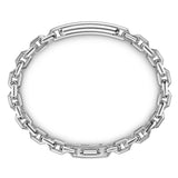 Zancan Bracciale Cosmopolitan Luxury Targa vista posteriore, dettaglio maglia a catena in argento 925 e chiusura ESB228