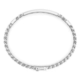 Zancan Bracciale Cosmopolitan Targa in argento vista posteriore dettaglio chiusura e maglia groumette ESB285