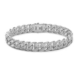 Zancan Bracciale uomo Cubane Grumetta in argento 925 catena grumetta con maglie striate chiusura a scatto ESB049-B