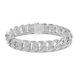 Zancan Bracciale Cubane Grumetta uomo in argento 925 maglie larghe striate con chiusura a scatto logo ESB051-B