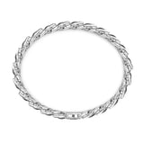 Zancan Bracciale Cubane Grumetta argento vista dall'alto, dettaglio chiusura a scatto e maglie a catena grumetta ESB051-N