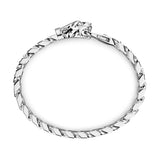 Zancan Bracciale Cubane Grumetta uomo in argento 925 maglia grumetta con chiusura testa di pantera ESB057-B
