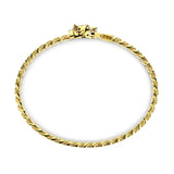 Zancan Bracciale Cubane Grumetta vista laterale dettaglio maglia intrecciata in argento con trattamento oro giallo ESB100-G