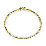 Zancan Bracciale Cubane Grumetta argento dorato vista laterale dettaglio maglia intrecciata e chiusura lupo ESB101-G