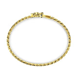 Zancan Bracciale Cubane Grumetta argento dorato 18kt vista laterale dettaglio maglia a torciglione ESB103-G