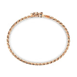 Zancan Bracciale Cubane Grumetta argento oro rosa vista laterale dettaglio maglia grumetta intrecciata ESB103-R