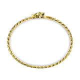 Zancan Bracciale Cubane Grumetta argento dorato vista laterale maglia torchon con dettaglio chiusura pantera ESB104-G