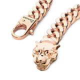 Zancan Bracciale Cubane Grumetta dettaglio chiusura testa di pantera e moschettone con logo inciso ESB104-R