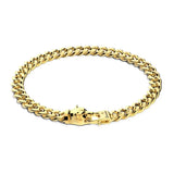 Zancan Bracciale Cubane Grumetta uomo in argento dorato 18kt maglia groumette con chiusura testa d'orso ESB105-G