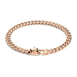 Zancan Bracciale Cubane Grumetta uomo in argento trattamento oro rosa 18kt con chiusura testa d'orso ESB105-R