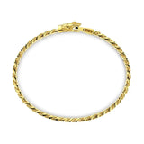 Zancan Bracciale Cubane Grumetta argento dorato vista laterale maglia intrecciata con dettaglio testa serpente ESB106-G