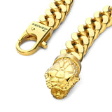 Zancan Bracciale Cubane Grumetta dettaglio chiusura testa cobra scolpita e moschettone con logo inciso ESB106-G