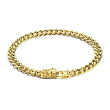 Zancan Bracciale Cubane Grumetta uomo in argento dorato 18kt maglia groumette con chiusura testa cobra ESB106-G
