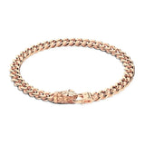 Zancan Bracciale Cubane Grumetta uomo in argento placcato oro rosa con chiusura testa di cobra ESB106-R