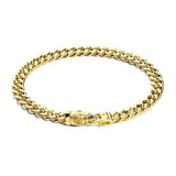 Zancan Bracciale Cubane Grumetta uomo in argento dorato 18kt maglia groumette con chiusura coccodrillo ESB107-G
