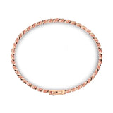 Zancan Bracciale Cubane Grumetta vista posteriore dettaglio maglia grumetta e chiusura in argento oro rosa EXB660-OR