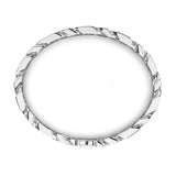 Zancan Bracciale Cubane Grumetta argento vista dall'alto, dettaglio maglia groumette e chiusura ESB111