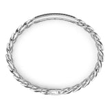 Zancan Bracciale Cubane Targa vista posteriore dettaglio chiusura e maglie grumetta in argento 925 ESB052