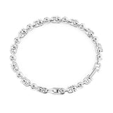 Zancan Bracciale Eternity 925 Solo maglia argento dettaglio maglie geometriche e lavorazione artigianale italiana ESB243