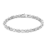 Zancan Bracciale Eternity 925 Solo maglia in argento 925 con maglie geometriche e chiusura a moschettone ESB243