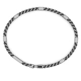 Zancan Bracciale Eternity Titanium Viti vista posteriore maglia grumetta in titanio con chiusura a moschettone ETB267