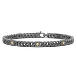 Zancan Bracciale Eternity Titanium Viti in titanio con viti in oro 18kt, maglia grumetta uomo ETB267